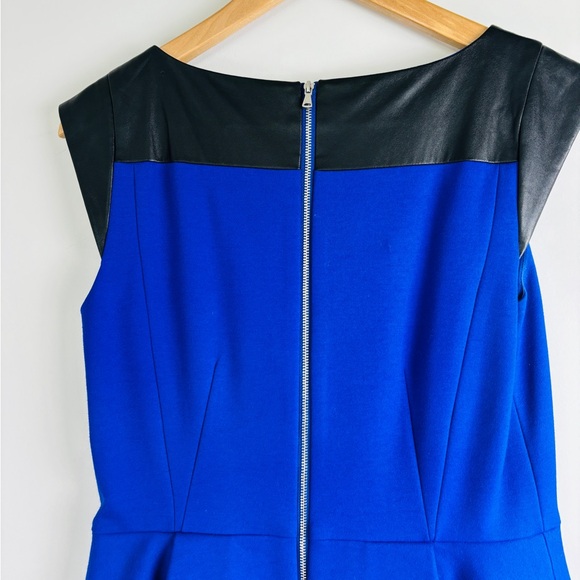 Cynthia Steffe Jersey Knit Blue Dress with Peplum - 8 - Picture 6 of 10